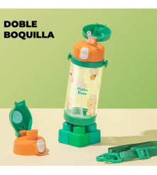 Tomatodo Plástico Para Niños Con Sorbete Oso Blanco 550ml Úpale
