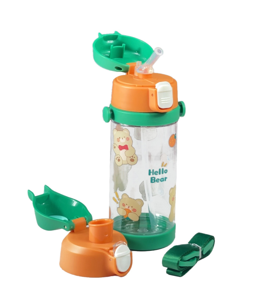 Tomatodo Plástico Para Niños Con Sorbete Oso Blanco 550ml Úpale Tomatodo Plástico Para Niños Con Sorbete Oso Blanco 550ml Úpale