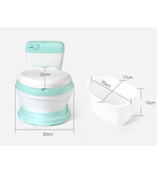 INODORO DE ENTRENAMIENTO VERDE - BLANCO ZBQ0010 UPALE