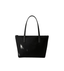 CARTERA MONACO DE CUERO AFELPADO NEGRO