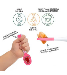 Juego De Cucharas para Dentición de bebés Turquesa BLW Úpale