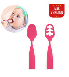 Juego De Cucharas para Dentición de bebés Turquesa BLW Úpale