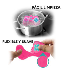 Masticador de silicón para bebés Palanca De Play Lila Úpale