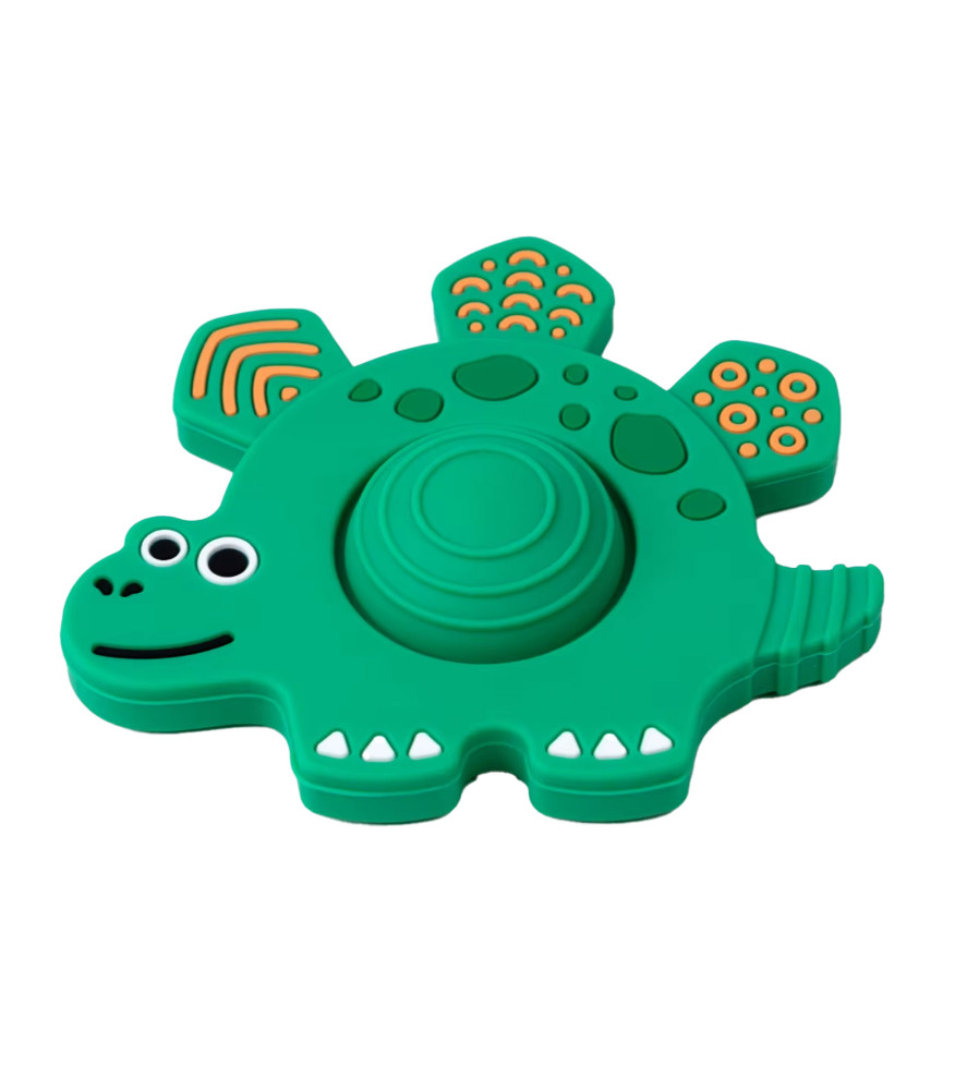 Masticador de silicón para bebés Dino Celeste Úpale Masticador de silicón para bebés Dino Celeste Úpale