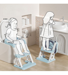 Escalera De Baño Y Bacenilla Para Bebé Rosa/Lila Úpale
