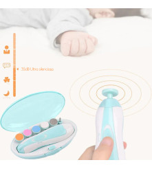Lima De Uñas para Bebés Eléctrica Con Estuche y Repuestos Rosa Úpale