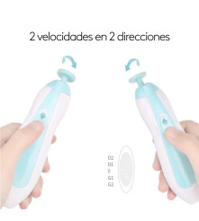 Lima De Uñas para Bebés Eléctrica Con Estuche y Repuestos Rosa Úpale